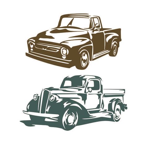 vintage  truck cuttable design  trucks cool car drawings svg