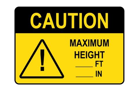 maximum height sign height warning signs bannerbuzz