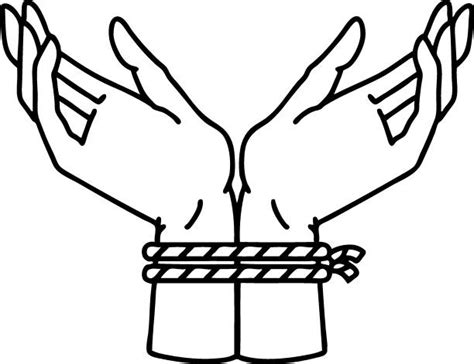 drawing of the wrists tied illustrations royalty free vector graphics