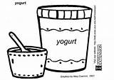 Yoghurt Joghurt Yogur Colorare Malvorlage Kleurplaat Yogurt Ausmalbild Disegni Childrencoloring sketch template