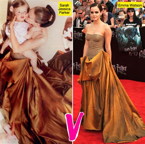 sarah jessica parker wears emma watson s harry potter premiere gown in vogue hollywood life