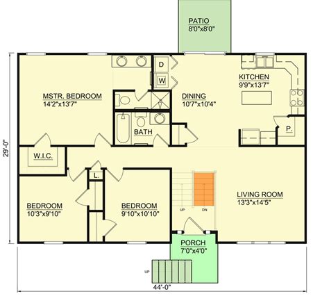 split level country house plan   level garage ma