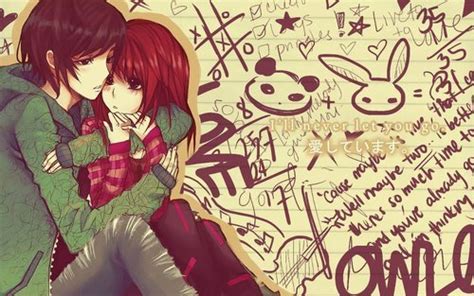 Anime Couple Hug Love Image 622491 On