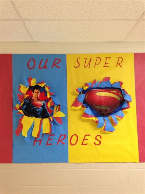 bulletin boards   words  super heros  supermans