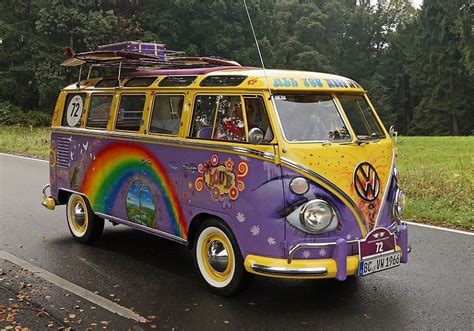 grovey hippie car hippie van hippie bus