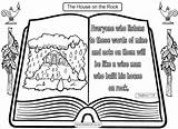 Rock Wise House Coloring Foolish Builders Parable Pages Colouring Bible Two Luke Matthew Printable sketch template