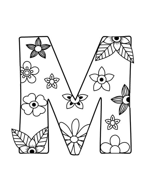 adult coloring page alphabet letter