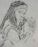 Herr Dmo Drawing Michonne Walking Dead 3rd Uploaded April Which sketch template