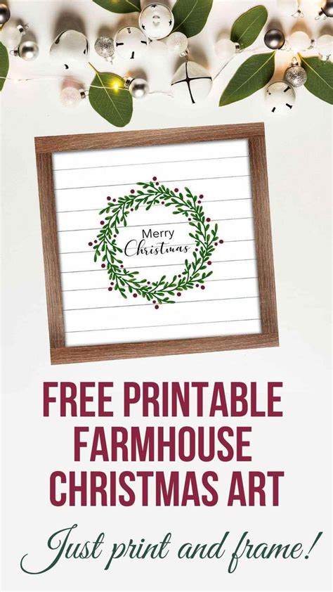printable farmhouse christmas art  christmas printables