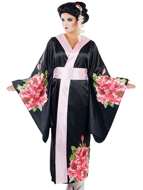 ladies geisha costume adults japanese fancy dress womens kimono