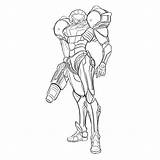 Samus Metroid sketch template