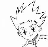 Gon Freecss Hxh Coloringhome Wefalling sketch template