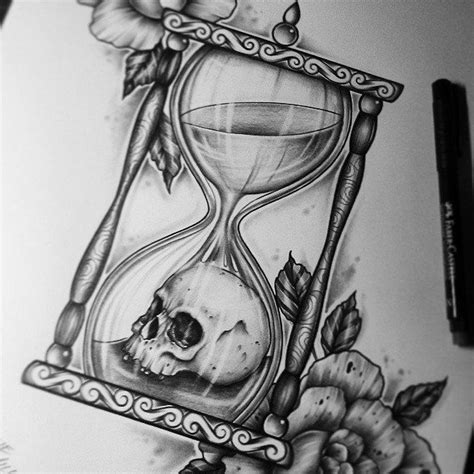 Image Result For Hourglass Skull Tattoo Tattoos Pinterest Tattoo