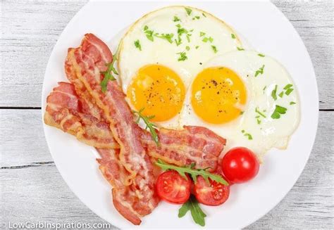 classic bacon  eggs  carb inspirations