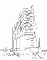 Elbphilharmonie Hamburg Coloring Pages Sketch Germany Hall Concert Famous Hellokids Buildings Places sketch template