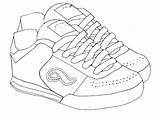 Zapatillas sketch template