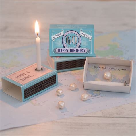 happy 60th birthday candle and freshwater pearl t by