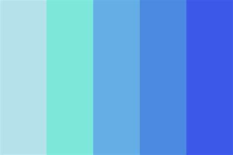 degradado de azul color palette