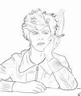 Bowie David Coloring sketch template