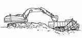 Truck Waterloo Col Excavator Construct Gc sketch template