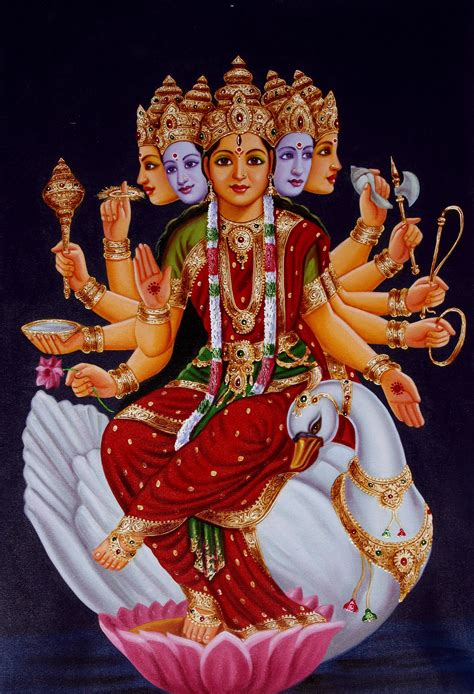goddess gayatri exotic india art