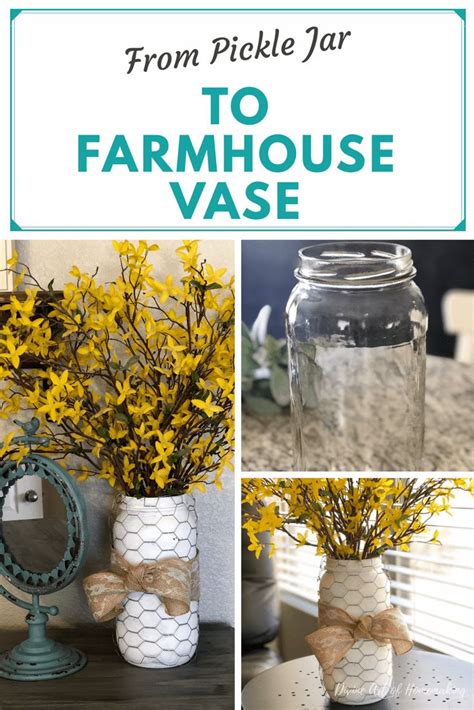 extra large pickle jar turned diy farmhouse vase diy