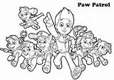 Paw Patrol Coloring Characters Pages Printable Color Print Pdf Chase Marshall Skye sketch template