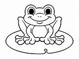 Frogs Grenouilles Grenouille Coloriages Cartoon Mewarnai Kodok Imprimer Animaux sketch template