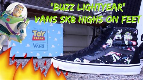 Toy Story X Vans Sk8 High Buzz Lightyear On Feet
