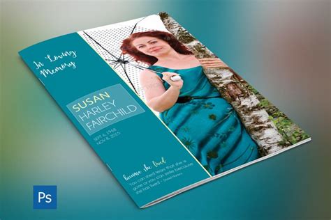 memories bi fold funeral program template  brochures design bundles