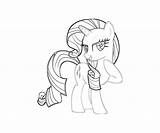 Coloring Rarity Pony Little Pages Comments sketch template