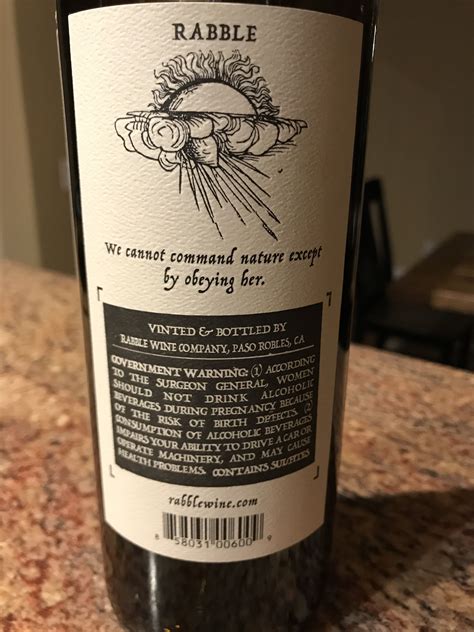 rabble wine  label wine packaging wine bottle