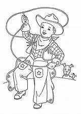 Coloring Pages Cowboy sketch template