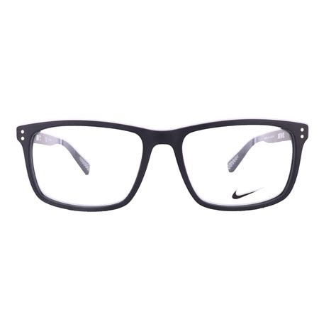 Nike Eyeglasses 7238 010 Black Dark Grey Rectangle Men 54x16x140