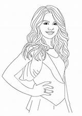Coloring Pages Gomez Selena Rihanna Sheets Colouring Drawing Nicole Kids Hair Long Dessin Books Le Corps Laver Coloriage Se Girl sketch template