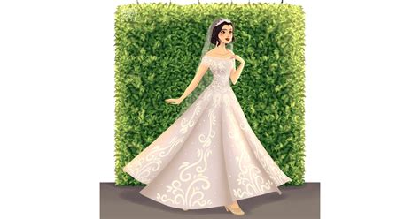 snow white as a bride best disney princess fan art popsugar love
