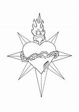 Sacred Heart Drawing Realistic Drawings Ink Getdrawings Deviantart Paintingvalley sketch template