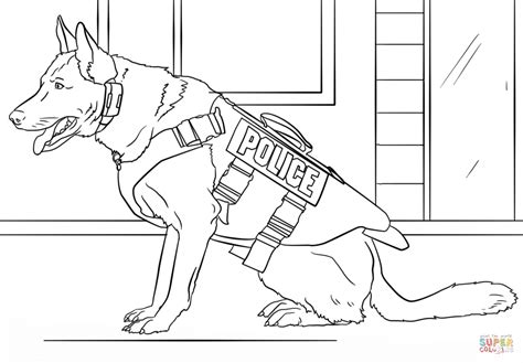 malowanki pies   police dog coloring page  printable coloring