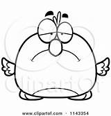 Sad Bird Pudgy Coloring Clipart Cartoon Cory Thoman Outlined Vector sketch template