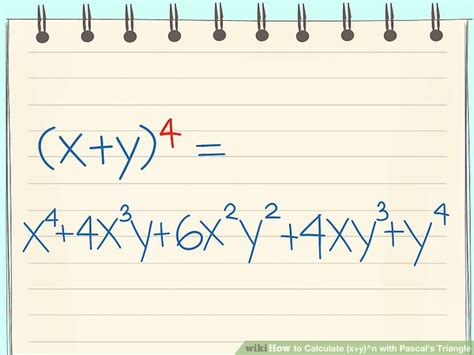 how to calculate x y n with pascal s triangle 9 steps