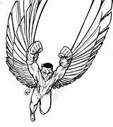 Falcon Superhero Kleurplaat Falcons Lineart Coloriage Avenger Clipartmag Imprimible Daycoloring sketch template