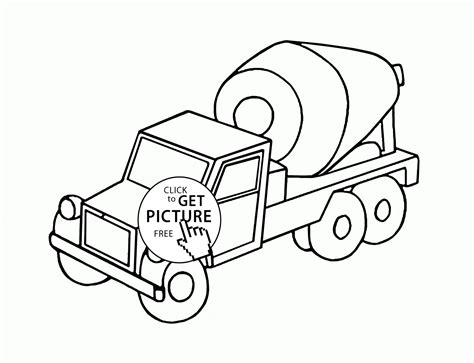 small cement truck coloring page  kids transportation coloring