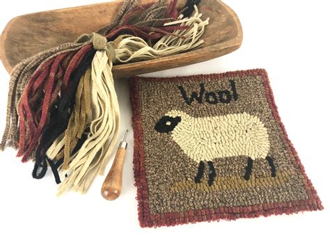rug hooking beginner kit     primitive linen etsy