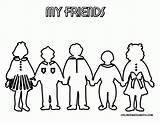 Coloring Pages Friendship Friends Printable Preschoolers Friend Kids Print Popular Happy Draw sketch template