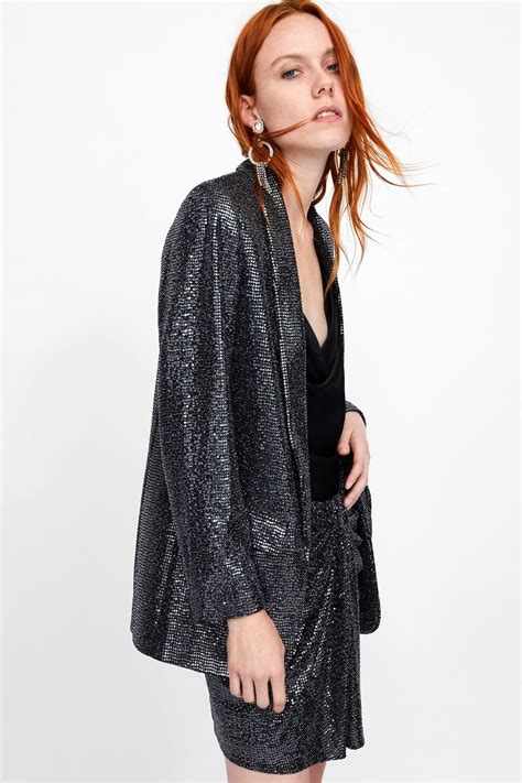 image   sequin jacket  zara sequin jacket party style outfit sequins