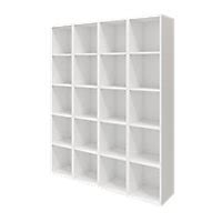 etagere bibliotheque avec tiroirs  porte blanche brillante goodhome atomia