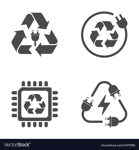 recycle sign  waste garbage icons  white vector image