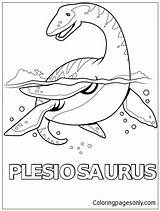 Plesiosaurus Pages Coloring Color Online Coloringpagesonly sketch template