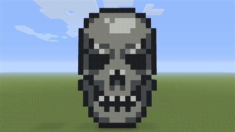 minecraft pixel art skeleton skull youtube