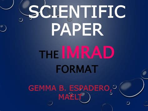 imrad research paper   write  effective